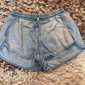 Jogger shirts light wash denim